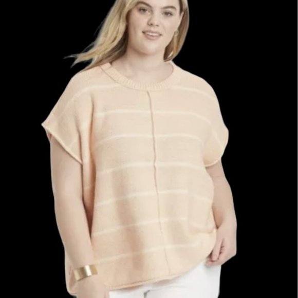 NWT Universal Thread Womens Extended Sleeveless Sweater Vest/ Coral Plus Size 2X - Picture 1 of 4